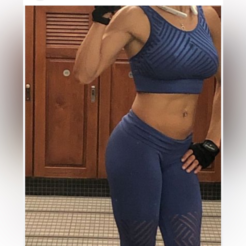 Victoria Secret Sports Crochet Seamless Purple Set💜